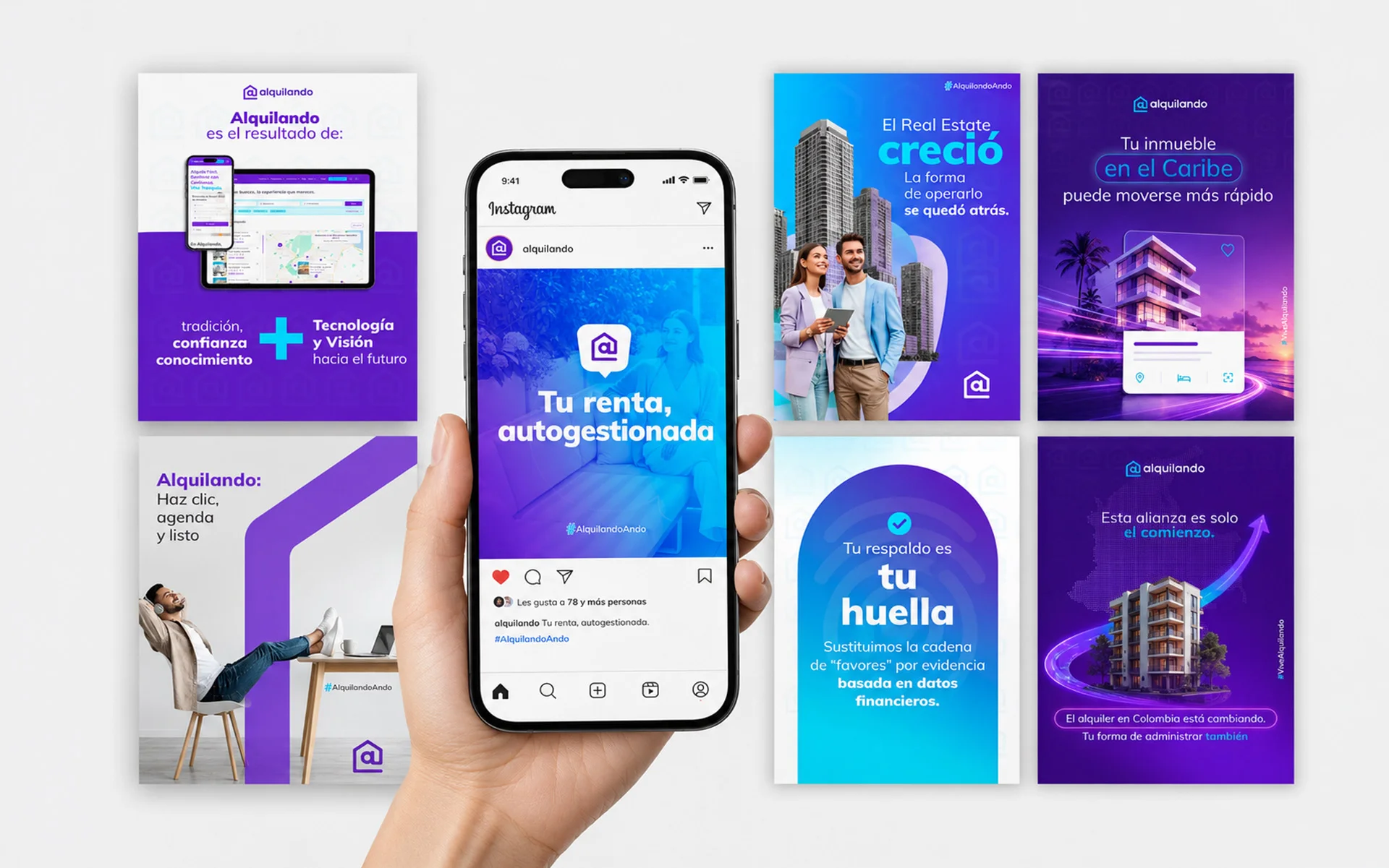 Alquilando — pieza de redes sociales