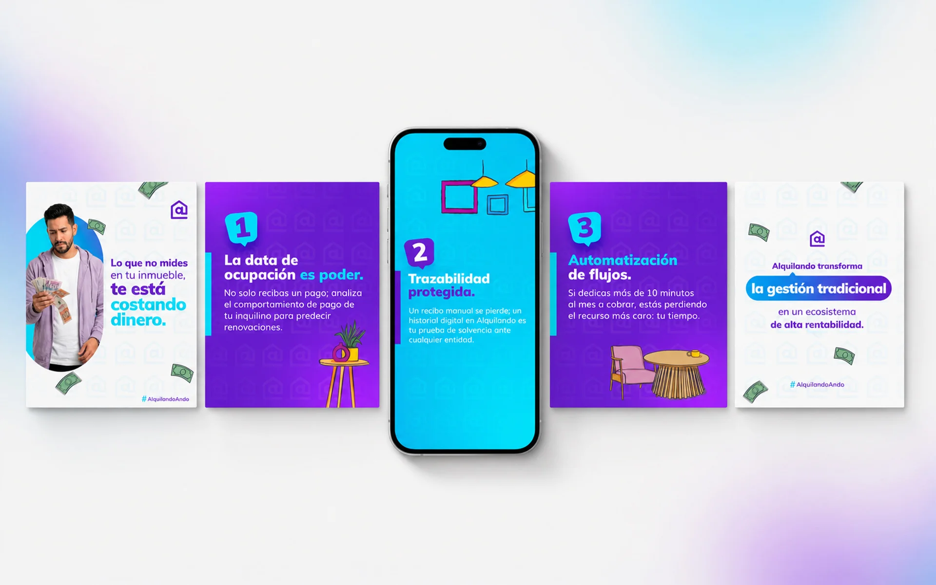 Alquilando — pieza de redes sociales