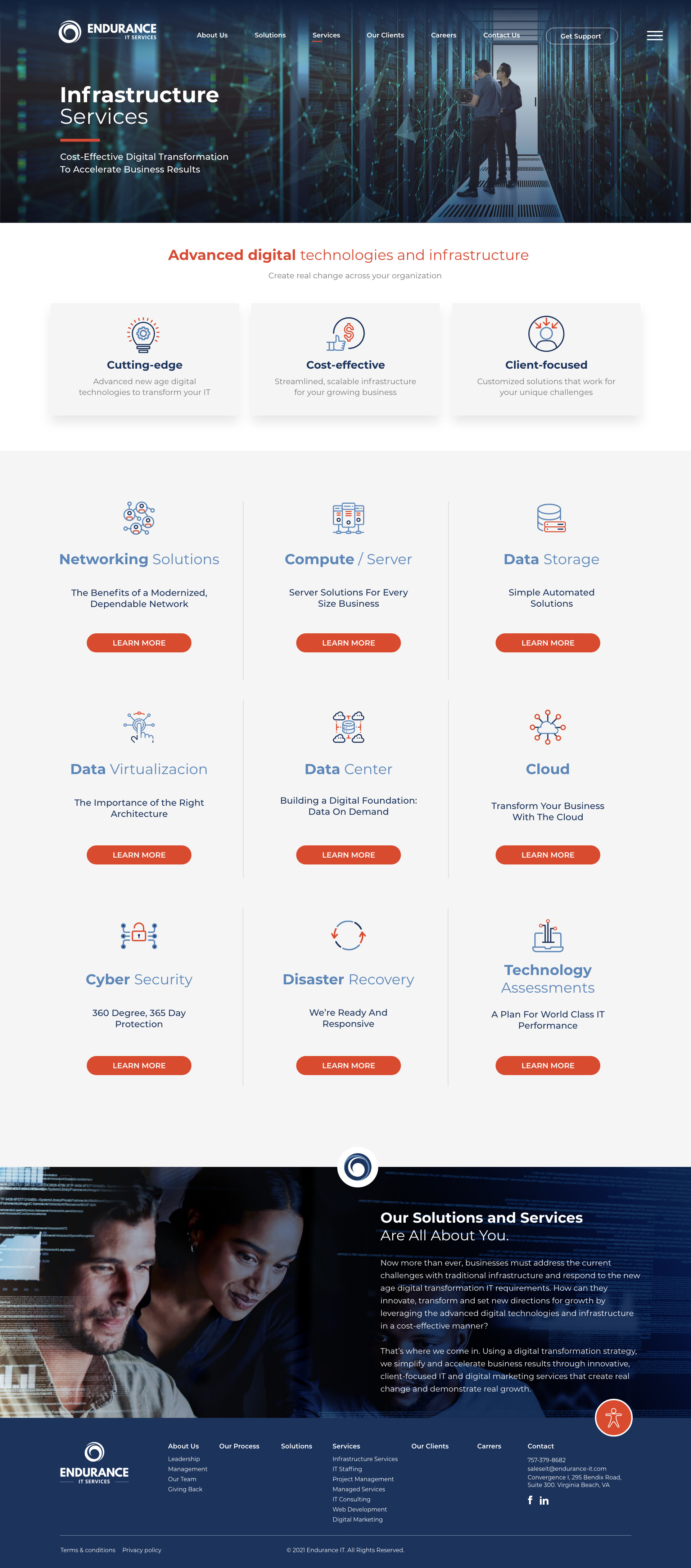 Endurance — Infrastructure Services, versión desktop