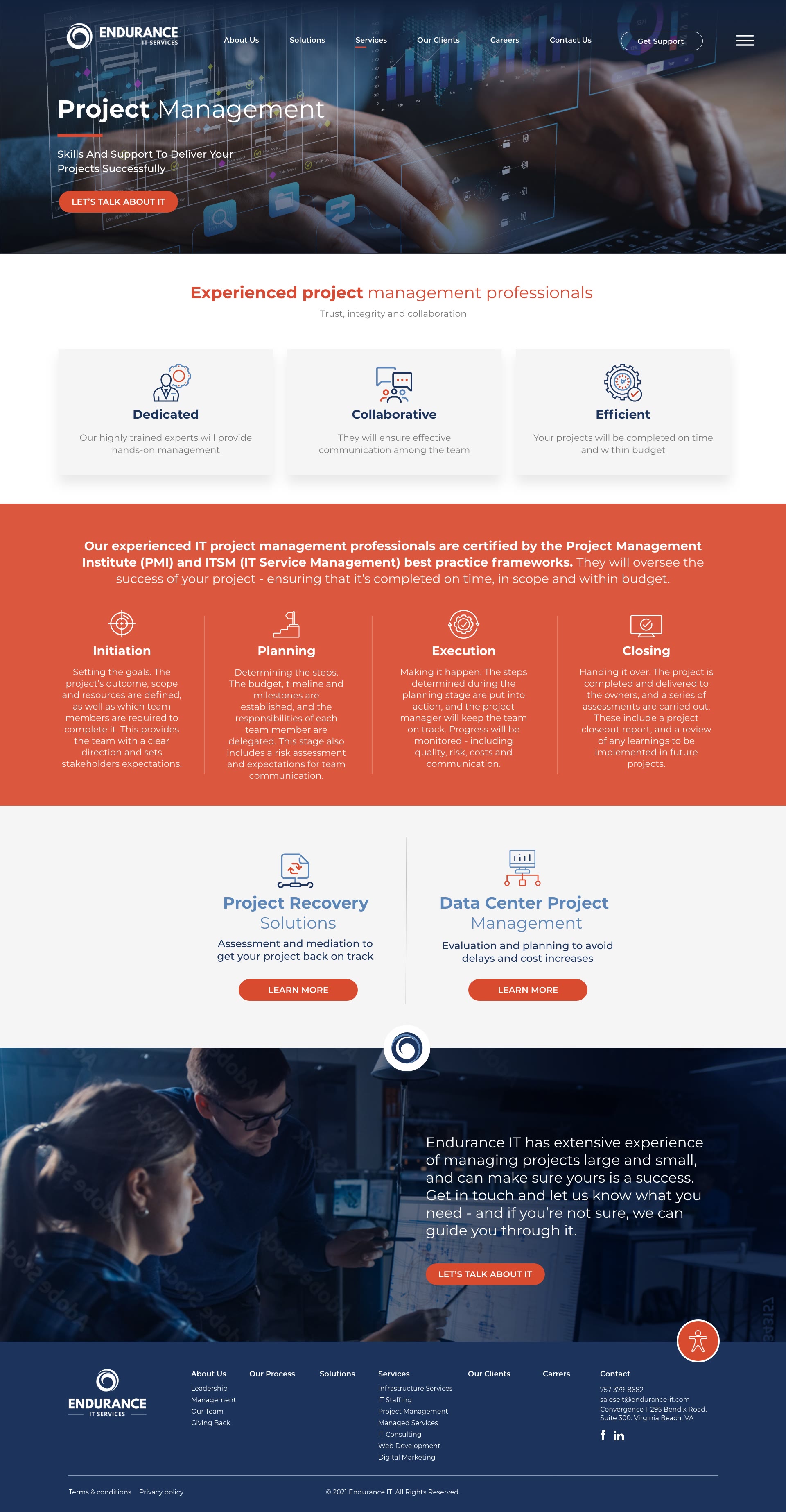 Endurance — Project Management, versión desktop