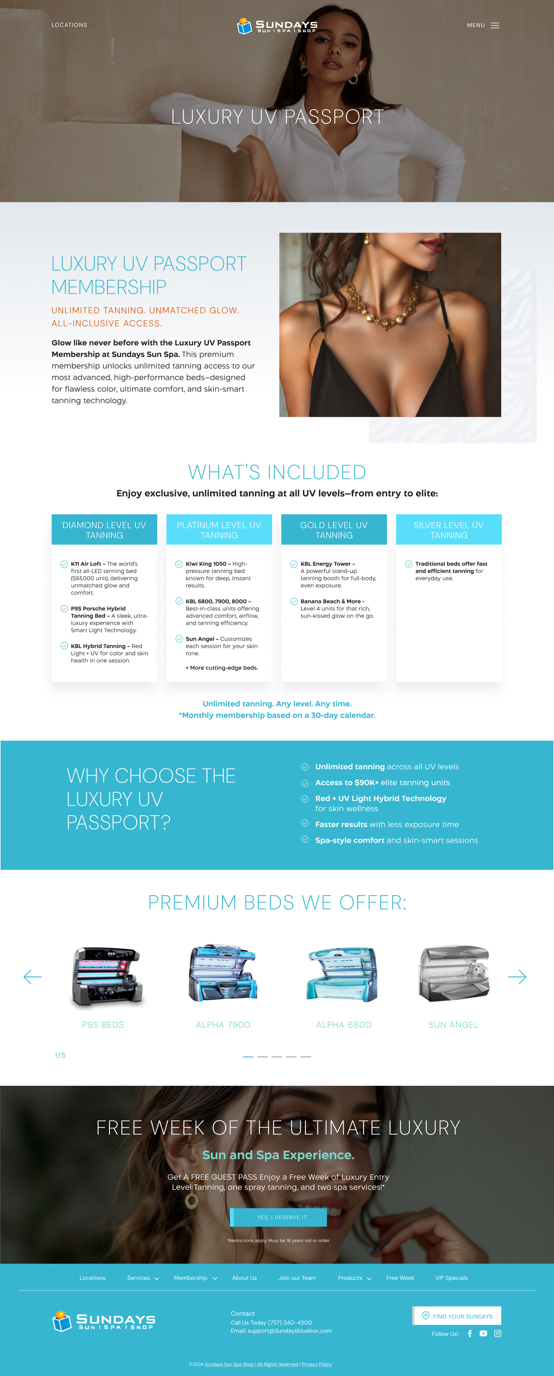 Sundays — Luxury UV Passport, versión desktop